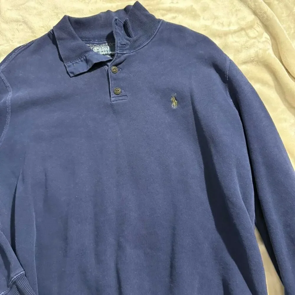 Vintage Polo Ralph Lauren Men’s Blue Pullover Sweater Size Large